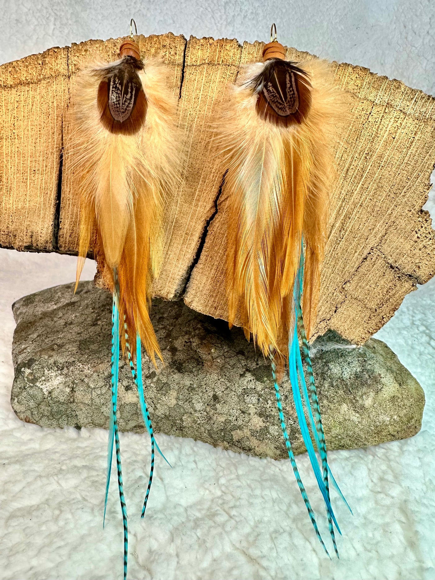 The Wyoming – 8 inch Soft Blend Handmade Everyday Feather Earrings