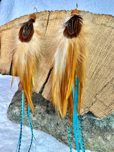 The Wyoming – 8 inch Soft Blend Handmade Everyday Feather Earrings