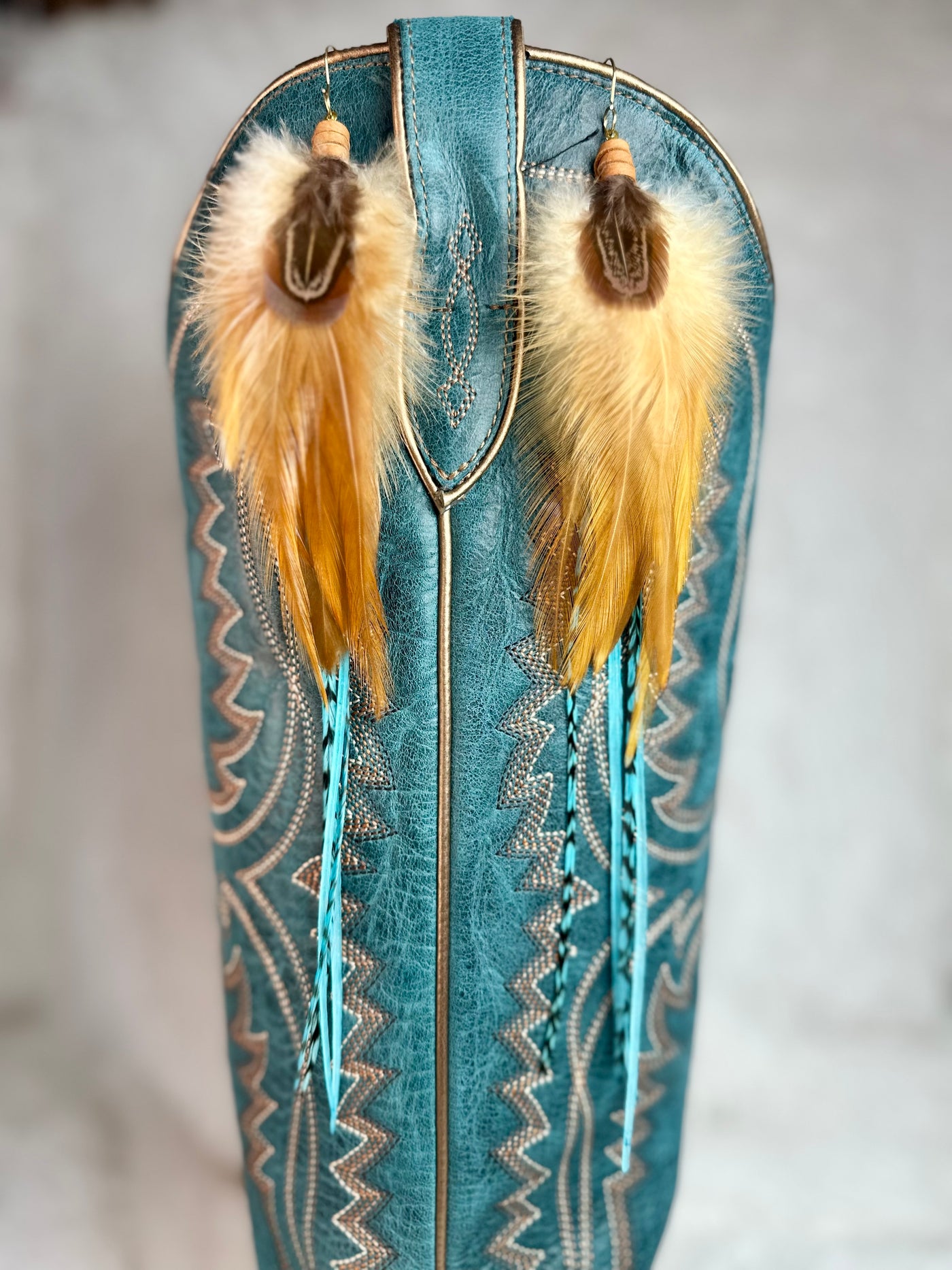 The Wyoming – 8 inch Soft Blend Handmade Everyday Feather Earrings