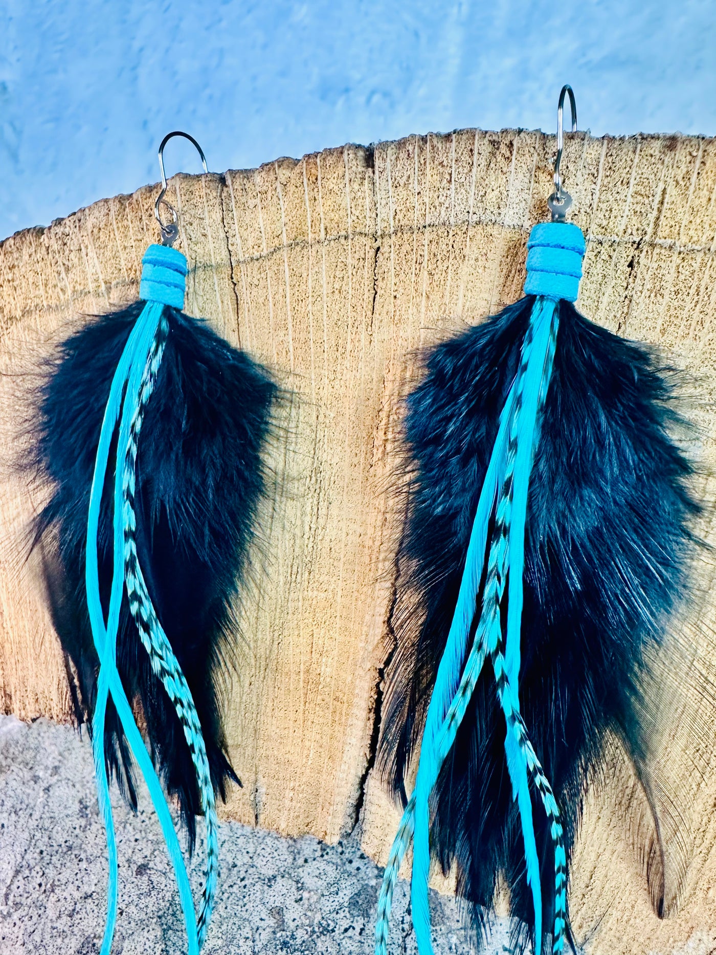 The Amy – 8 inch Soft Blend Handmade Everyday Feather Earrings