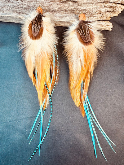 The Wyoming – 8 inch Soft Blend Handmade Everyday Feather Earrings