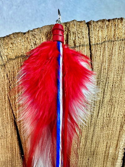 The America – 8 inch Colorful Blend Handmade Everyday Feather Earrings