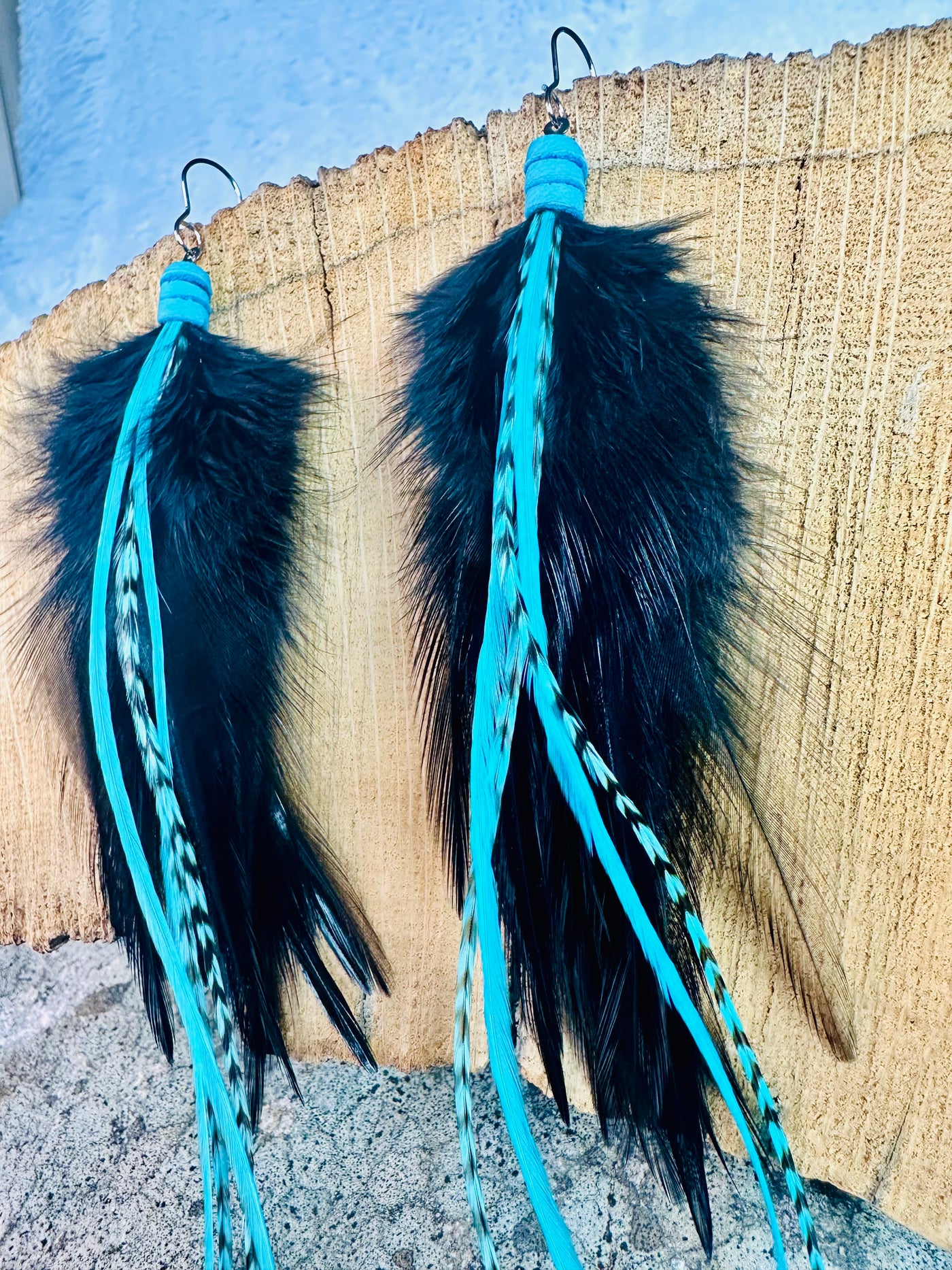 The Amy – 8 inch Soft Blend Handmade Everyday Feather Earrings