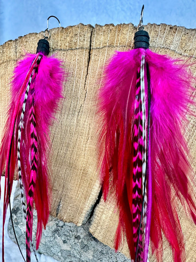 The Blanche – Handmade 8 inch Feather Earrings Inspired by Blanche Devereaux