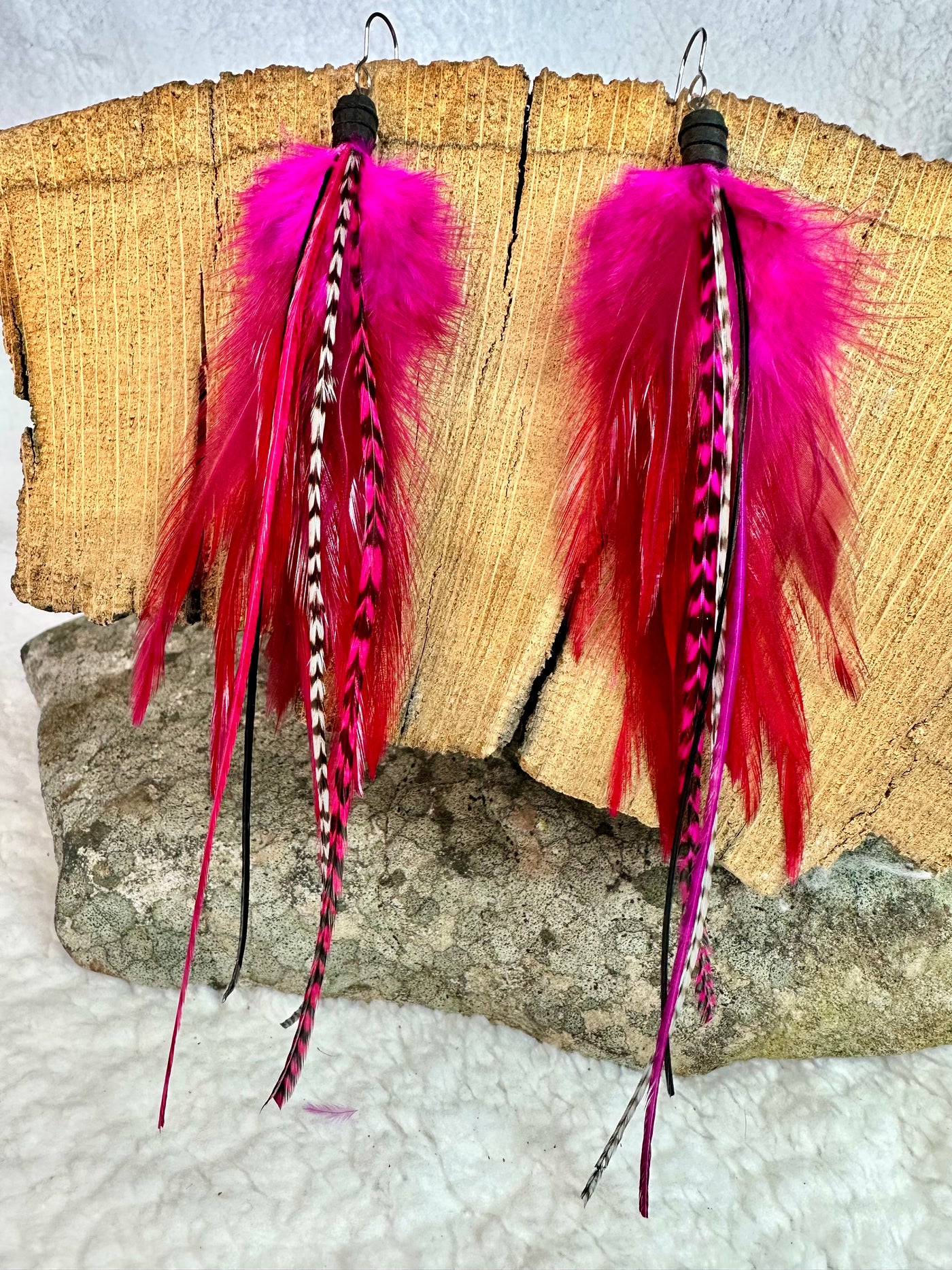 The Blanche – Handmade 8 inch Feather Earrings Inspired by Blanche Devereaux
