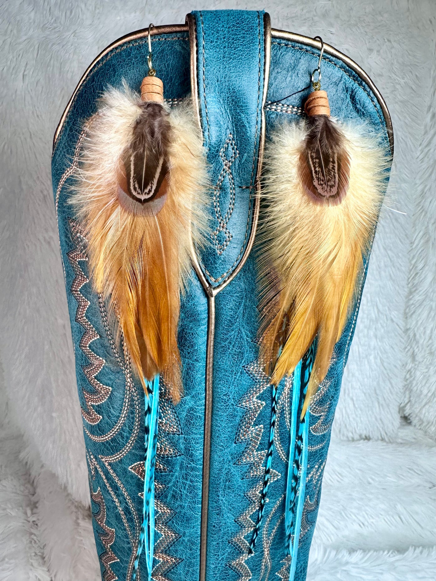 The Wyoming – 8 inch Soft Blend Handmade Everyday Feather Earrings