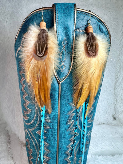 The Wyoming – 8 inch Soft Blend Handmade Everyday Feather Earrings