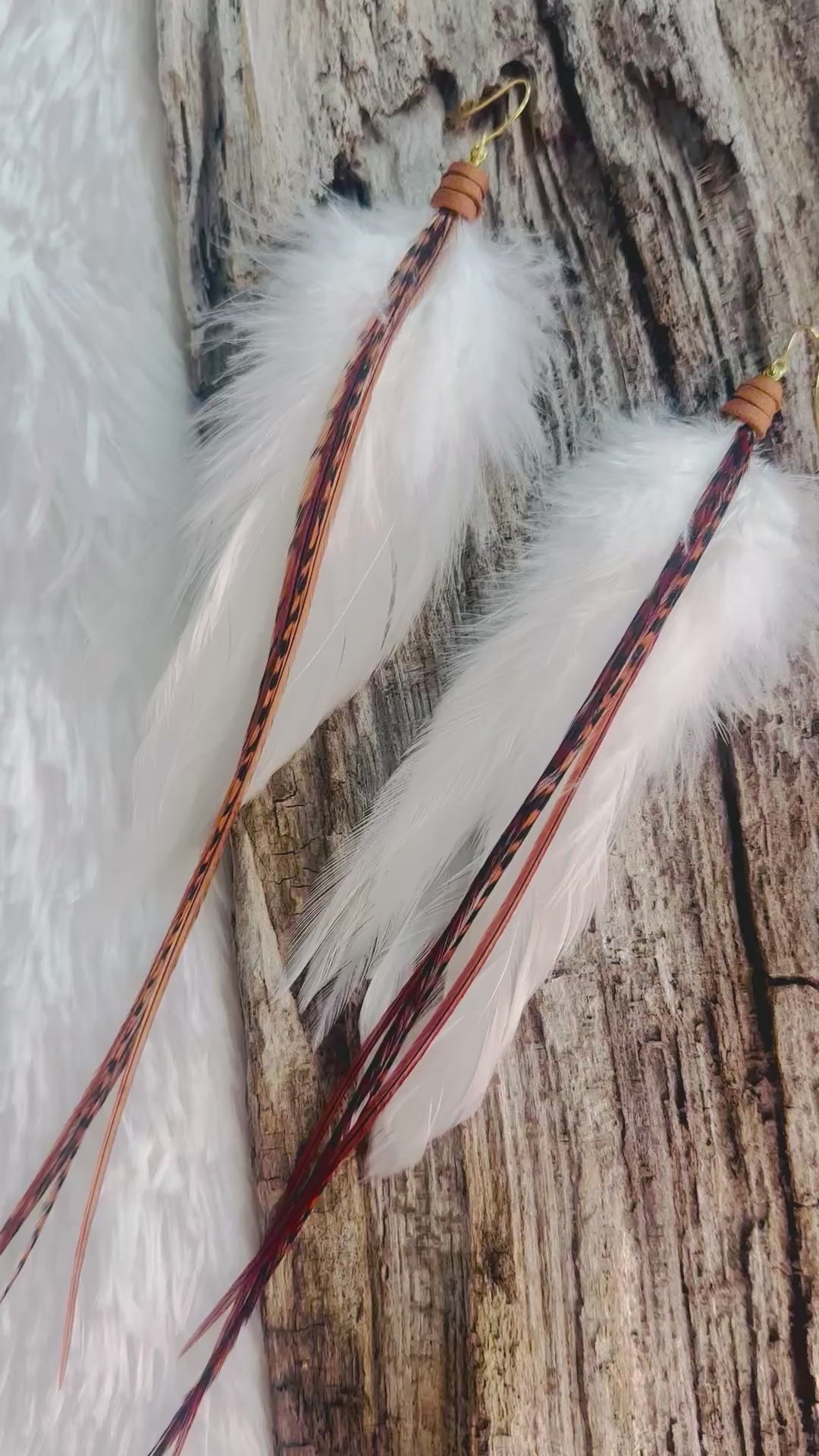 The Kezia – 8 inch Soft Blend Handmade Everyday Feather Earrings