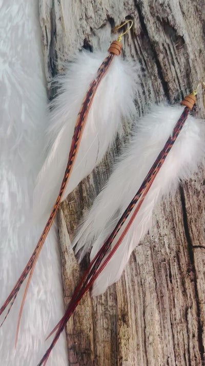 The Kezia – 8 inch Soft Blend Handmade Everyday Feather Earrings