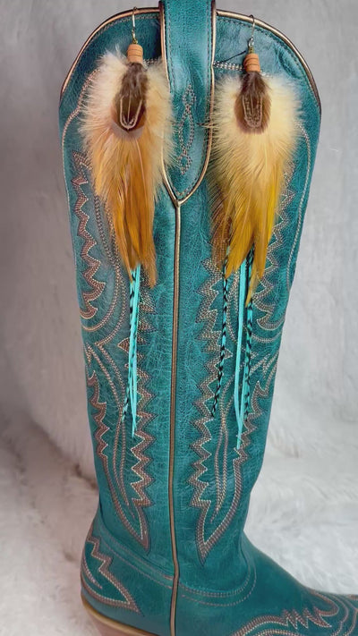 The Wyoming – 8 inch Soft Blend Handmade Everyday Feather Earrings